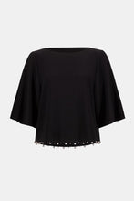 Load image into Gallery viewer, Silky Knit Flared Top With Pearl Detail
