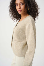Load image into Gallery viewer, Sweater Knit Sequined Boxy Crewneck Cardigan