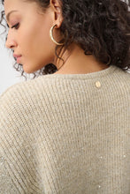 Load image into Gallery viewer, Sweater Knit Sequined Boxy Crewneck Cardigan