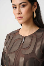 Load image into Gallery viewer, Leatherette And Mesh Embroidered Jacket