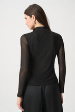 Load image into Gallery viewer, Rhinestone Mesh Long Sleeve Top