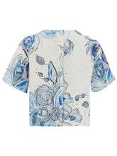 Load image into Gallery viewer, Blue Flowers Print Top