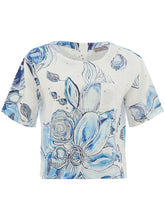Load image into Gallery viewer, Blue Flowers Print Top