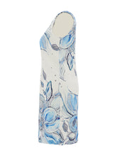 Load image into Gallery viewer, Blue Flowers Sleeveless Print Dress