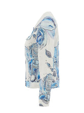 Load image into Gallery viewer, Blue Flowers Print Linen Jacket