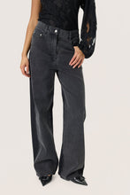 Load image into Gallery viewer, Soaked in Luxury SLRhea Black Washed Denim Jeans