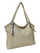 Load image into Gallery viewer, B.lush Cream Tote Bag with Back Pocket

