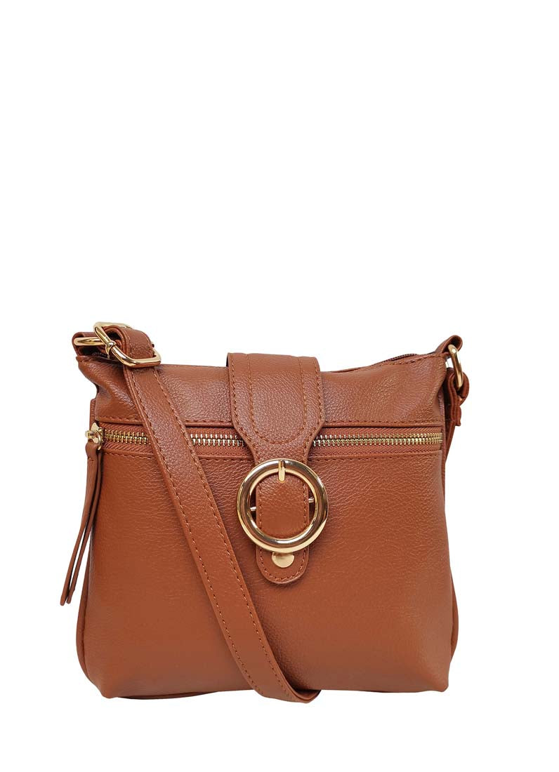 B.lush Crossbody Purse Messenger Bag in Camel or Sunset