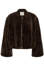 Load image into Gallery viewer, Estacia Faux Fur Bomber Jacket