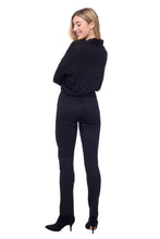 Load image into Gallery viewer, UP! Black Silver Twinkle Stretch Pant with Pockets
