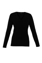 Load image into Gallery viewer, Marble Classic Fit V-Neck Long Sleeve Sweater with Front Sparkle
