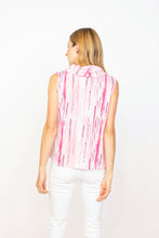 Load image into Gallery viewer, Habitat Peony Sleeveless Swing Cowl Neck Combed Cotton Print Top
