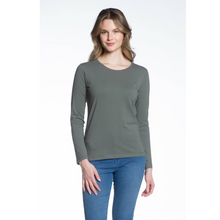 Load image into Gallery viewer, DKR & Co Cotton Rich Long Sleeve Crew Neck Top