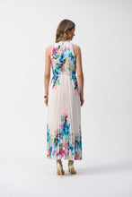 Load image into Gallery viewer, Joseph Ribkoff Pleated Satin Floral Print Maxi Dress