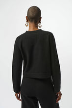 Load image into Gallery viewer, Joseph Ribkoff Sweater Knit Crew Neck Button-Front Jacket