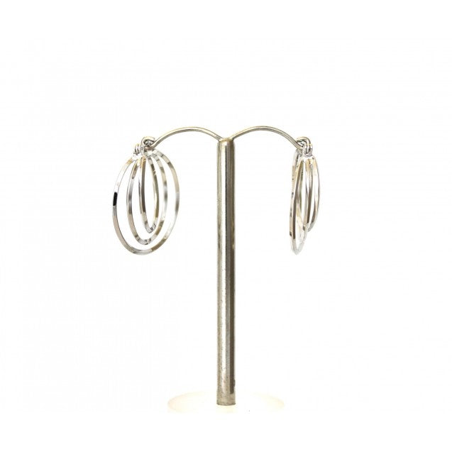 Evershine Triple Layer Hoop Earrings in Silver or Gold