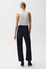 Load image into Gallery viewer, Beau Seamed Crescent Raw Jean in Nightfall