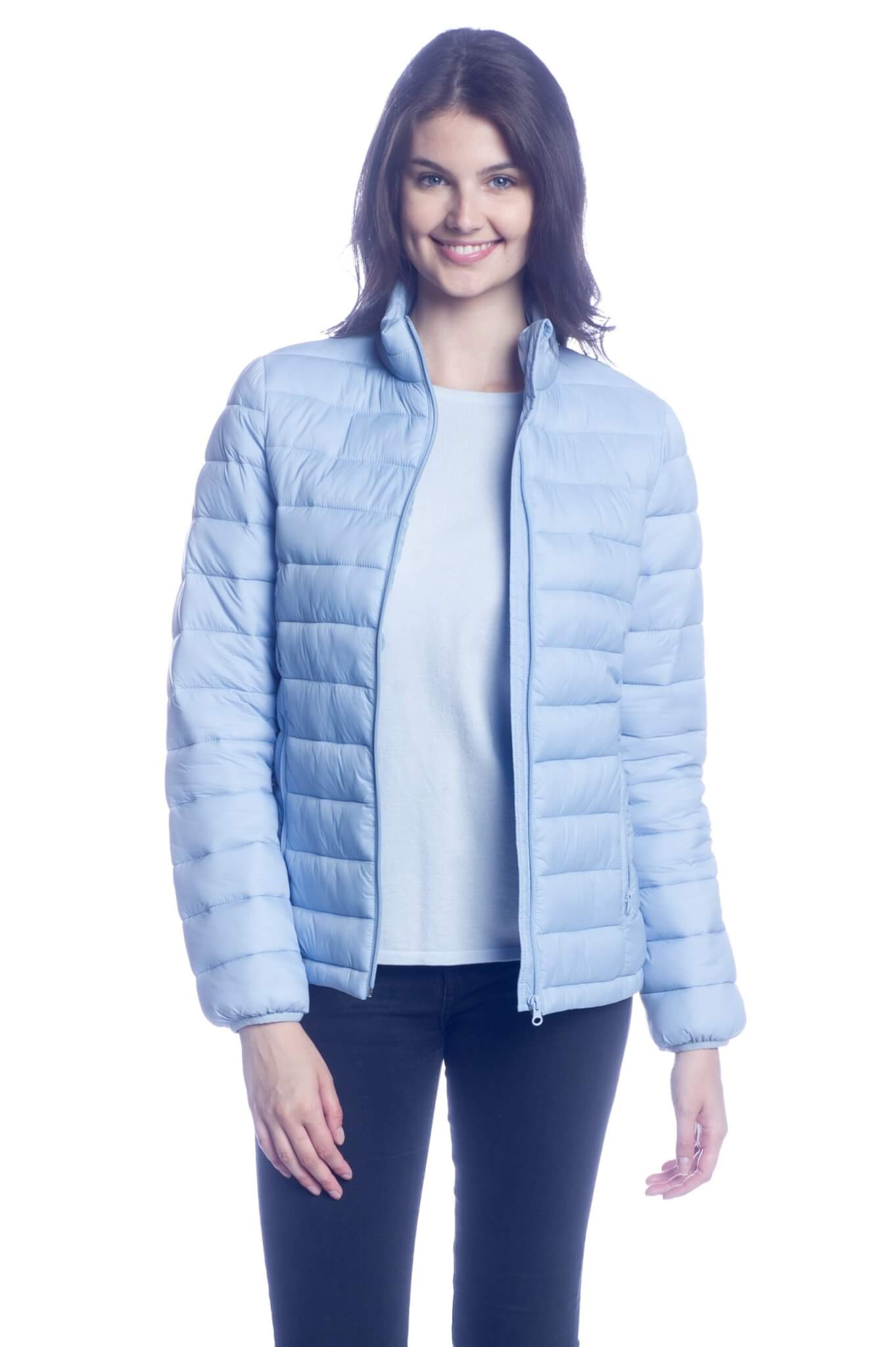 DKR & Co Blue Classic Puffer Padded Jacket with Zipper Pockets – Style  Boutique