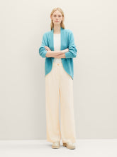 Load image into Gallery viewer, Tom Tailor Summer Teal Cozy Knit Short Open Cardigan
