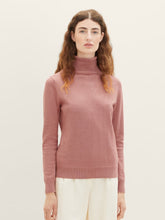 Load image into Gallery viewer, Tom Tailor Basic Knit Turtleneck Sweater in Stonignton Blue or Faded Rose Melange
