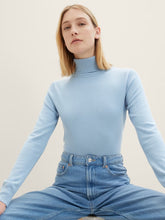 Load image into Gallery viewer, Tom Tailor Basic Knit Turtleneck Sweater in Stonignton Blue or Faded Rose Melange
