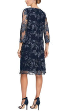 Load image into Gallery viewer, Alex Evenings 2 Piece Embroidered Lace Jacket with Sheath Dress
