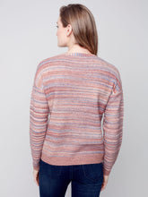 Load image into Gallery viewer, Charlie B Cinnamon Flex Space-Dye Yarn Sweater With V-Neck &amp; Drop Shoulders

