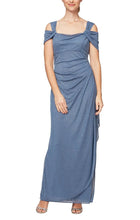 Load image into Gallery viewer, Alex Evenings Sparkling Off the Shoulder Gown