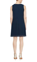 Load image into Gallery viewer, SLNY Sleeveless Beaded Scoop Neck Dress with Chiffon Jacket