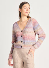 Load image into Gallery viewer, Dex Pink &amp; Blue Multi-Coloured Space Dye Button Front Cardigan
