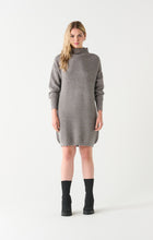 Load image into Gallery viewer, Dex Light Grey Heather Mock Neck Ribbed Knit Dress
