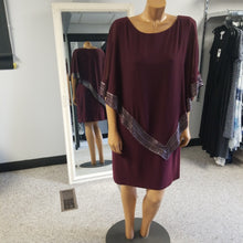 Load image into Gallery viewer, SLNY Sleeveless Shift Dress with Matching Cape