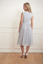 Load image into Gallery viewer, Joseph Ribkoff Sleeveless Full Skirt Dress with Tie Waist
