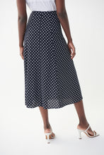 Load image into Gallery viewer, Joseph Ribkoff Polka Dot Skirt in Midnight Blue
