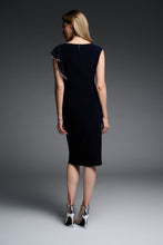 Load image into Gallery viewer, Joseph Ribkoff Sleeveless Dress with Rhinestone Trimmed Ruffle
