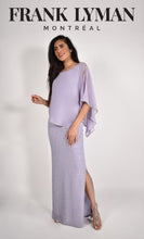 Load image into Gallery viewer, Frank Lyman Knit Gown with Sheer Overlay Trimmed with Rhinestones
