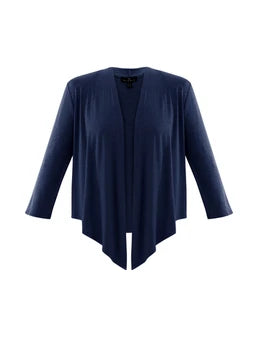 Marble 3/4 Sleeve Open Cardigan in Navy or White