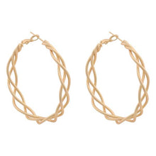 Load image into Gallery viewer, Large Braided Hoop Earring
