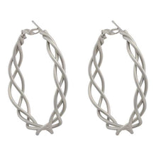 Load image into Gallery viewer, Large Braided Hoop Earring
