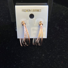 Load image into Gallery viewer, Fashion Earrings Medium C-Hoop Studs in Rose Gold
