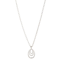 Load image into Gallery viewer, Merx Fashion Silver Chain Necklace with Multi-Oval Pendant
