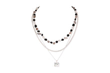 Load image into Gallery viewer, Merx Fashion Triple Layered Necklace with Semi Precious Stones
