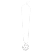 Load image into Gallery viewer, Merx Fashion Silver Chain Necklace with Abstract Circle Pendant
