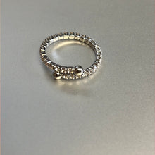 Load image into Gallery viewer, Merx Sofistica Rhodium &amp; Single Row Crystal Wrap Ring
