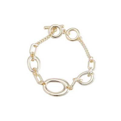 Merx Fashion Chain Link Bracelet with Toggle Closure