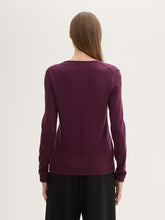 Load image into Gallery viewer, Tom Tailor Basic V-Neck Sweater in Nighttime Blue, Blackberry, Crimson or Silver Grey Melange
