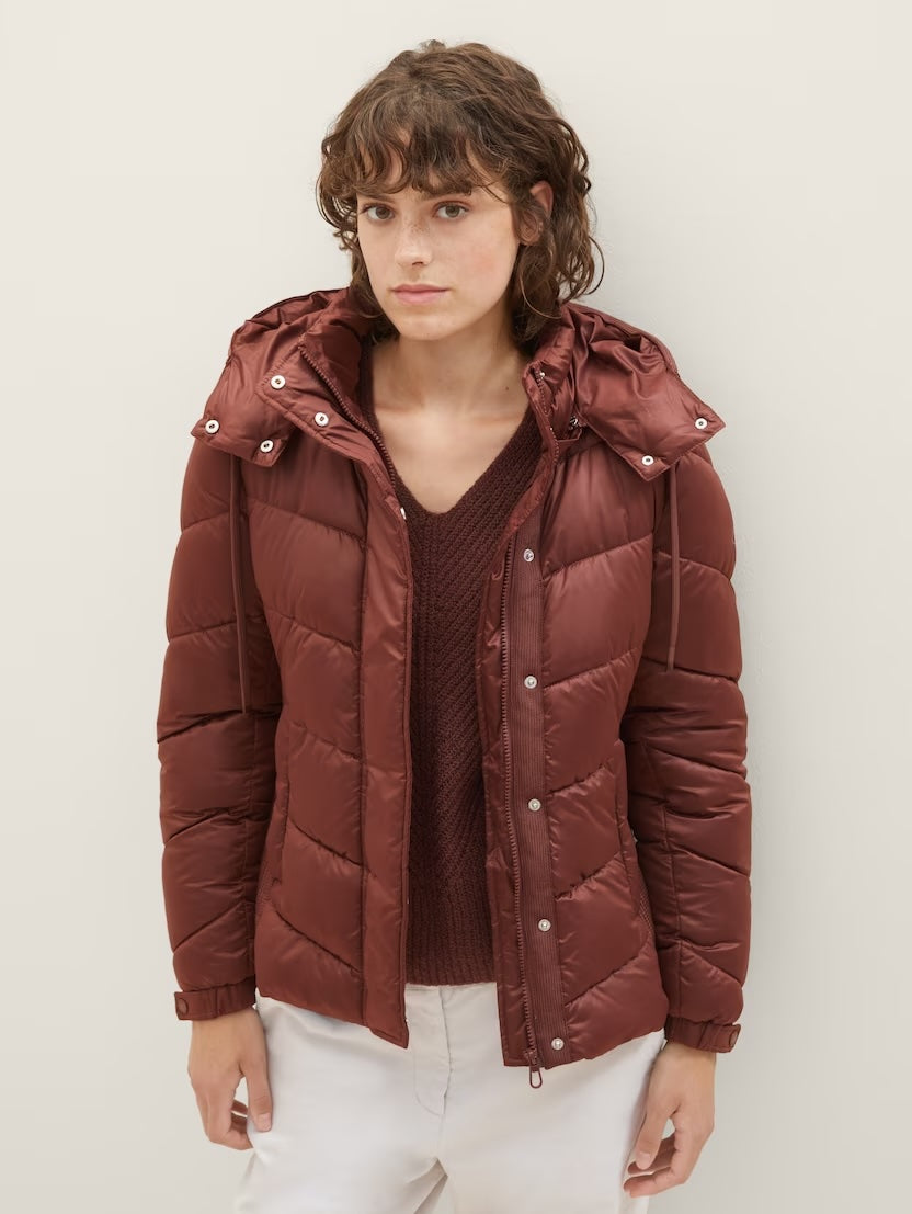 Tom Tailor Raisin Signature Puffer Jacket with Removeable Hood