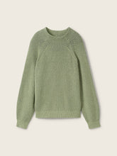 Load image into Gallery viewer, Tom Tailor Pale Bark Green Ribbed Sweater with Stand-up Collar
