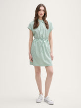 Load image into Gallery viewer, Tom Tailor White &amp; Green Stripe Dress

