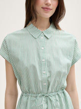 Load image into Gallery viewer, Tom Tailor White &amp; Green Stripe Dress
